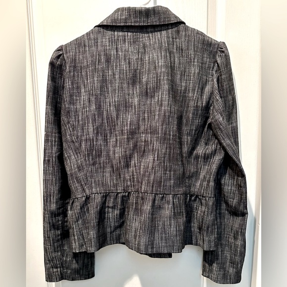 Sandro Heathered Peplum Moto Jacket w Diagonal Zip Offers Versatile Styling - Picture 6 of 9